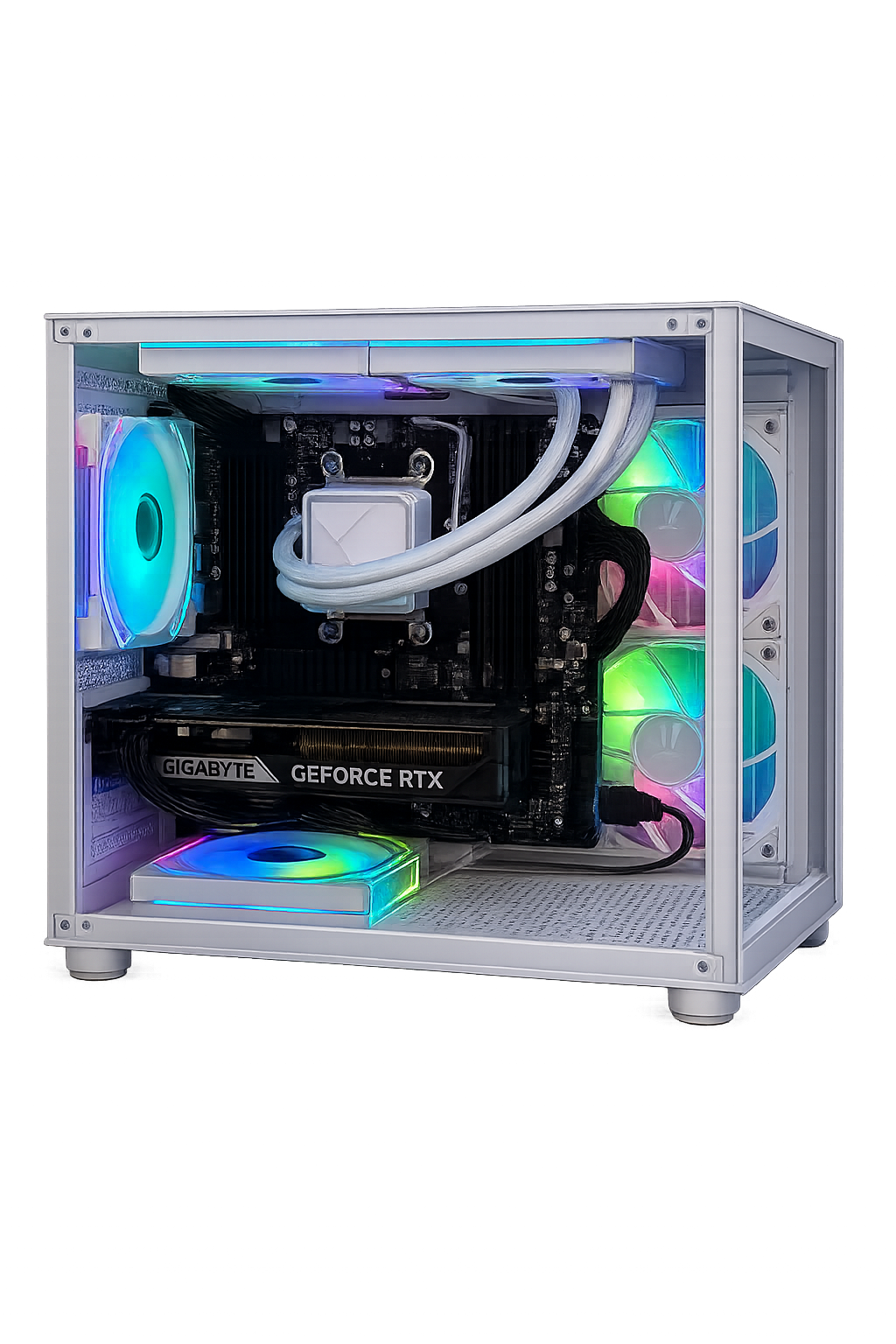 DESKTOP GAMER CYBER (PROCESSADOR AMD RYZEN 5 2600), MEMORIA 8GB, SSD 1TB, PLACA DE VIDEO RTX 5060 TI 8GB WIN 11 TRIAL OFFICE 2019 TRIAL  (imagem ilustrativa)