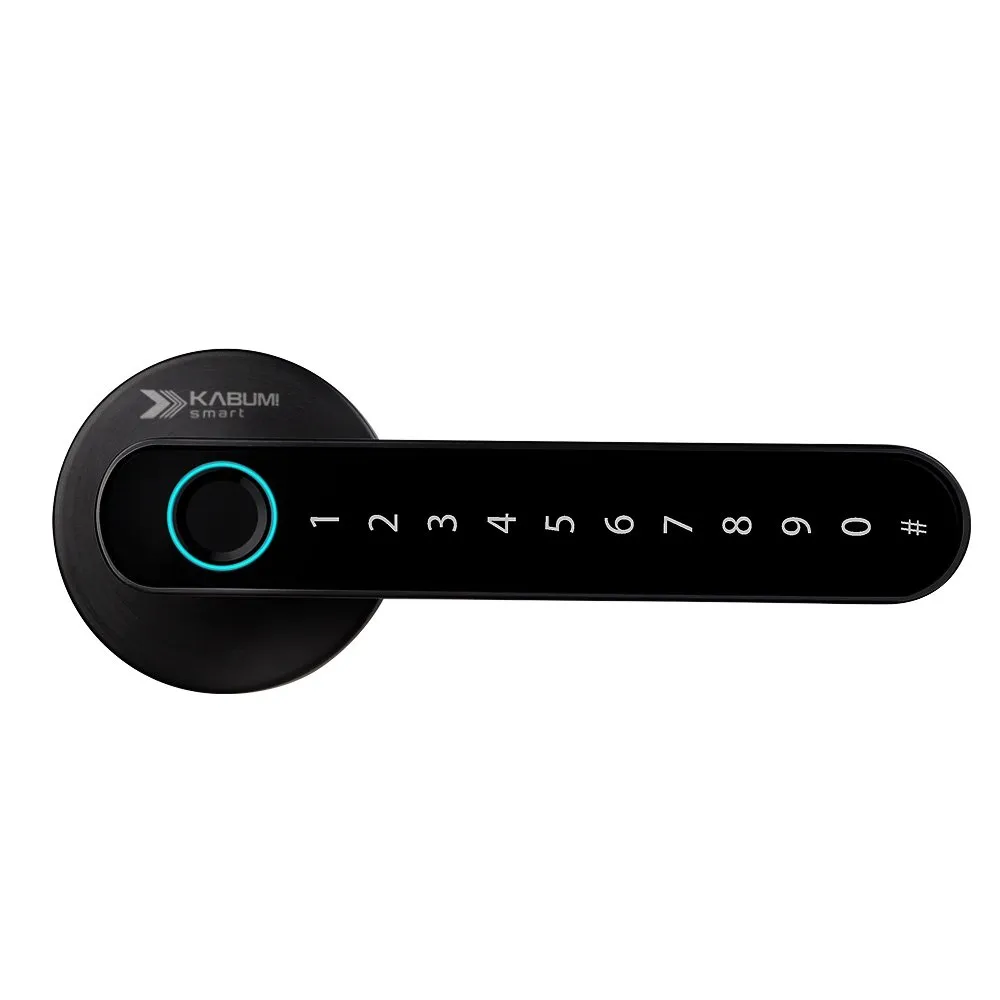 Fechadura Digital Balão.info! smart Slim, Preta, Biometria, Controle via app, Senha numérica - KSFD100PT