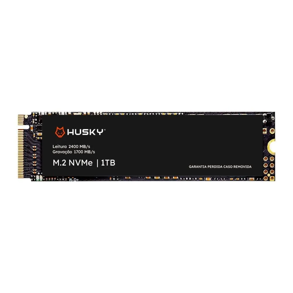 SSD PCIe Husky ThunderBoost, 1TB, M.2 NVMe, Leitura 2400MB/s, Gravação 1700MB/s, Preto - HSSD0021000