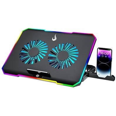 "Base com Cooler para Notebook Rise Mode, 17"", Galaxy Black X3, RGB, USB - RM-CN-03-RGB"