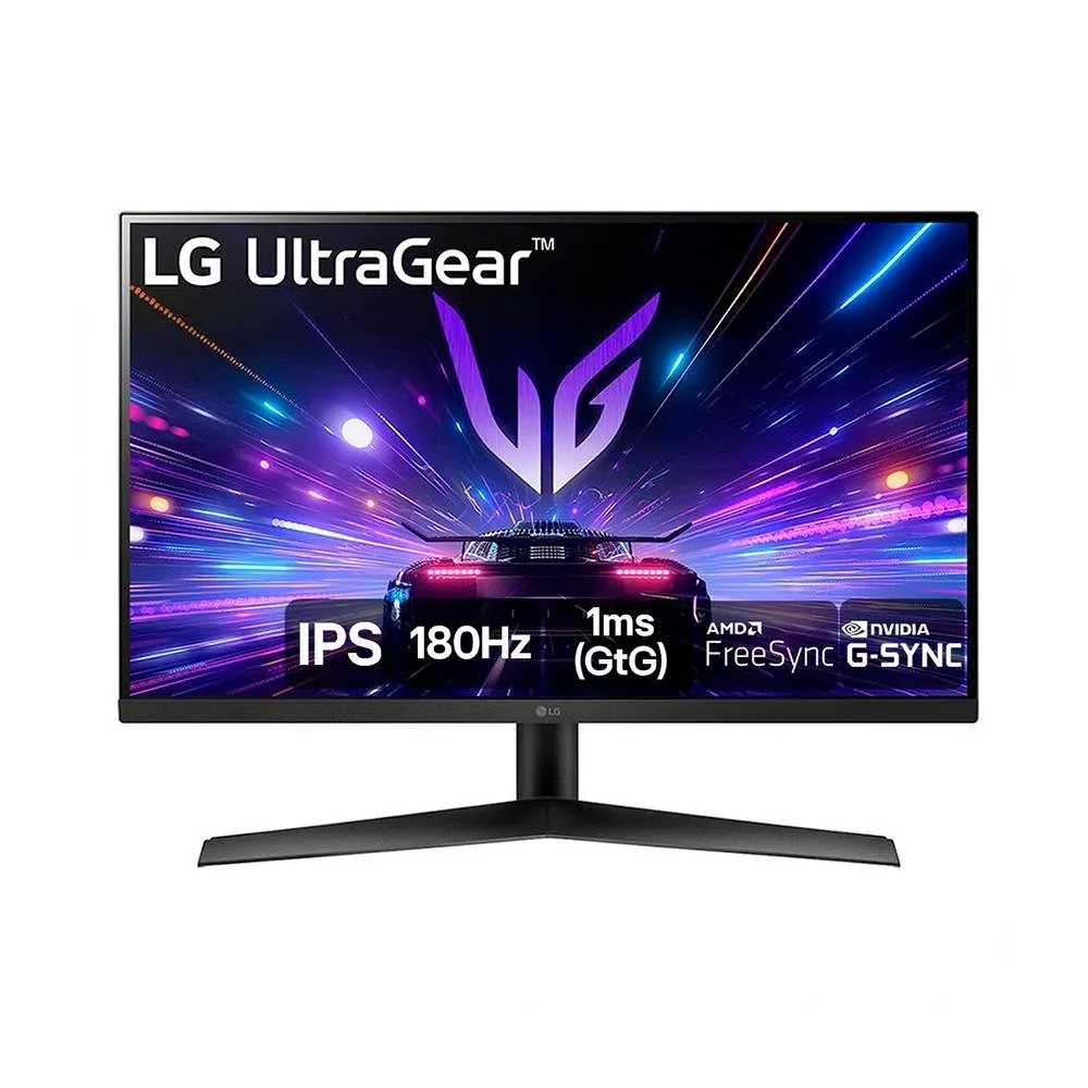 "Monitor Gamer LG UltraGear 27"", FHD, 180Hz, 1ms, IPS, DP e HDMI, HDR10, FreeSync, G-Sync - 27GS60F-B"