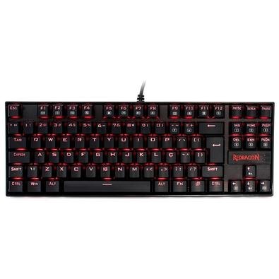 Teclado Mecânico Gamer Redragon Kumara, Anti-Ghosting, LED Vermelho, Switch Outemu Red, ABNT2, Preto - K552-2 (PT-RED)