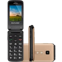Celular Flip Vita, Dual Chip, Mp3, Dourado, Multi - P9043