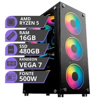 Computador PC Gamer Cpu Amd Ryzen 5 Memoria 16gb SSD 480