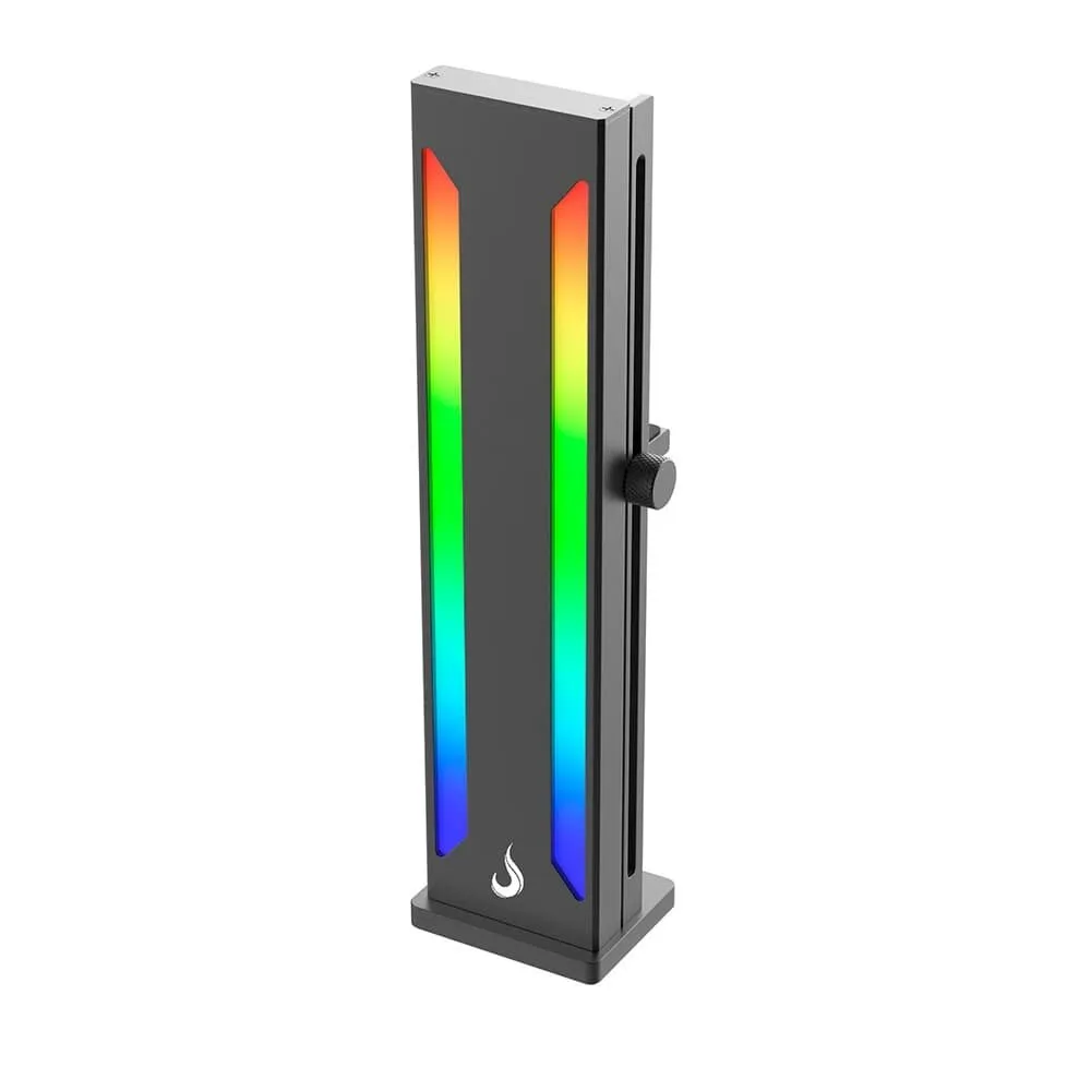 Suporte para GPU Rise Mode, ARGB, 500mm, Aura V2, Preto - RM-SPVG-02-ARGB-B