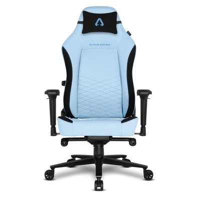 Cadeira Gamer Alpha Gamer Alegra Fabric, Até 150 kg, Apoio de Braço 4D, Mecanismo Frog, Apoio Lombar Ajustável, Azul - AGALEGRA-F-BL