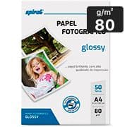 Papel Fotográfico Glossy, A4, 80g, G80-50, Spiral - PT 50 FL