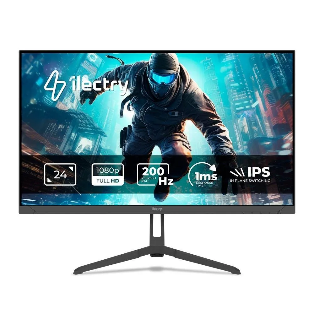 "Monitor Gamer ilectry Vision 24"", Full HD, 200Hz, 1ms, IPS, DipslayPort e HDMI, Preto - IYVISION23820BK"