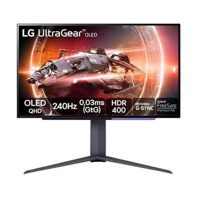"Monitor Gamer LG UltraGear OLED 27"", 2K QHD, 240Hz, 0.03ms, FreeSync Premium Pro, G-Sync, HDR400 - 27GS95QE-B"