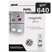 Papel Fotográfico Glossy Magnético, A4, 640g, MG640-5, Spiral - PT 5 FL