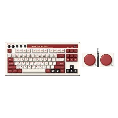 Teclado Mecânico 8BitDo Fami Edition, Bluetooth, 2.4G, USB-C, Branco - 85HA01