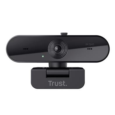 Webcam Trust Taxon 2K QHD, Microfones Duplos, Filtro de Privacidade, USB, Preto - 24732