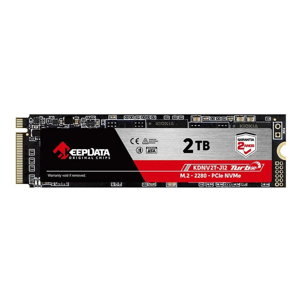 SSD 2tb Keepdata, M.2 2280, Pcie Gen3x4 Nvme, Leitura 2400mb/s, Gravação 1700mb/s - KDNV2T-J12