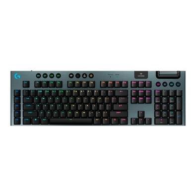 Teclado Mecânico Gamer Sem Fio Logitech G915 X Lightspeed, RGB Lightsync, USB ou Bluetooth, Switch GL Brown Tactile, Preto- 920-012670