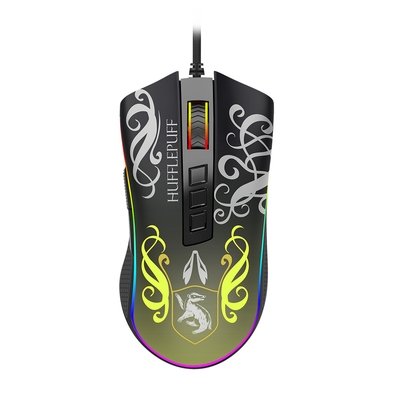Mouse Gamer Redragon Harry Potter Lufa-Lufa, RGB, 12400 DPI, Sensor Pixart PMW3327, USB, Preto e Amarelo - HP-711H