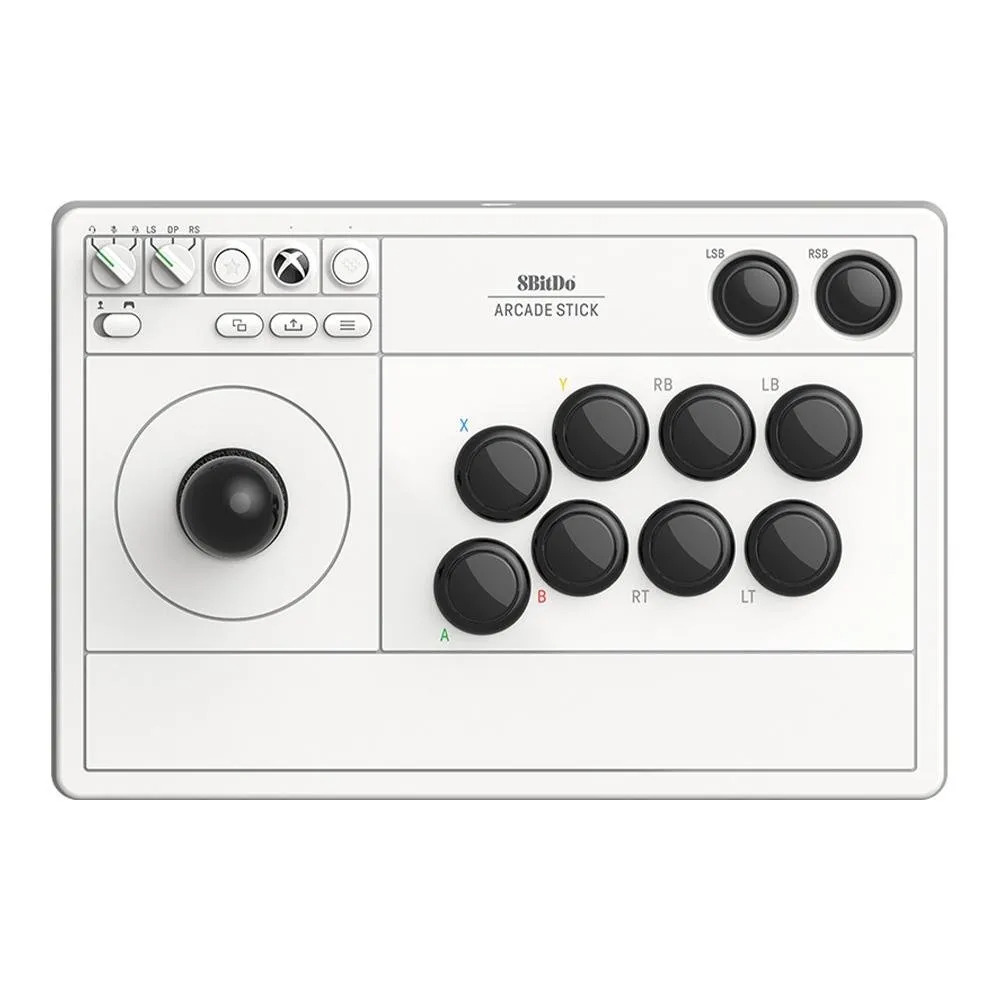Controle Arcade Stick Sem Fio 8BitDo para Xbox, Branco - 81JA01D