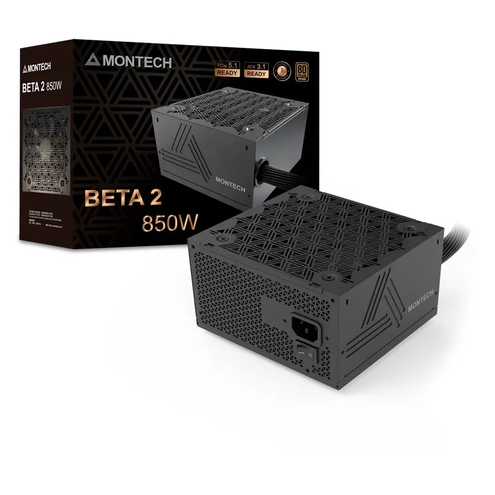 Fonte Montech Beta 2, 850W, Preto - BETA2850W