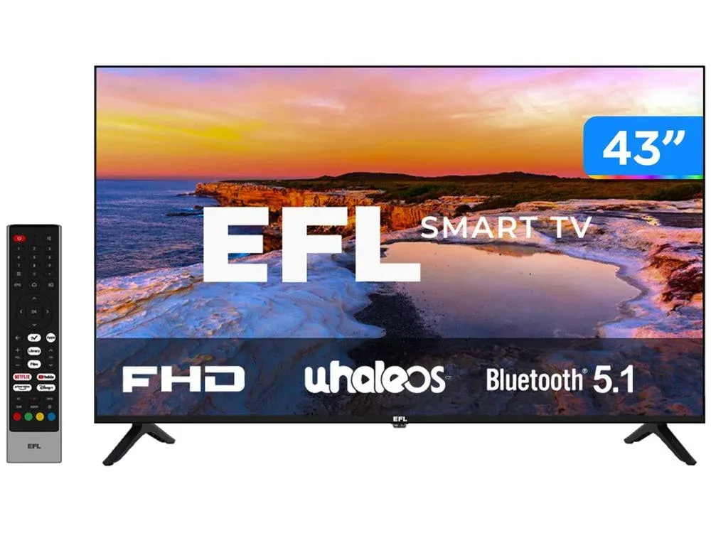 Smart TV 43"" HD EFL DLED SX800 43SX800FD 3 HMDI 2 USB