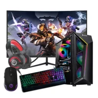 "Computador PC Gamer I9 11ª Geração 32gb Ram SSD 480GB RTX 3060 Monitor 23"" Curvo - Preto"