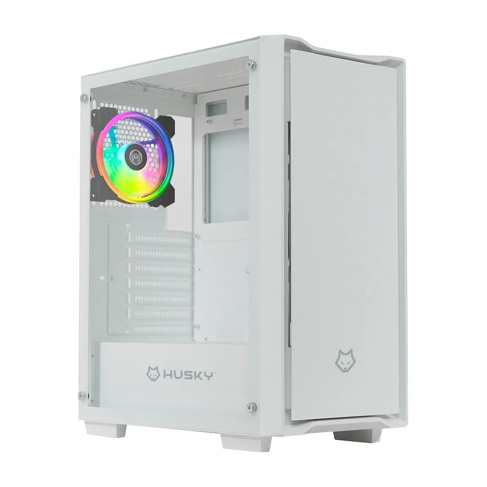 Gabinete Gamer Husky Dome 110, Mid Tower, ATX, Lateral em Vidro, Sem FANs, Branco - HGN110BR