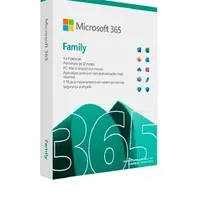 Microsoft 365 Family 6 Usuários, PC/mac/iphone/tablet, 1TB Na Nuvem Por Usuário, Chave Vitalícia - 1 Ano Licença