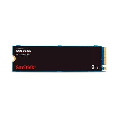 SSD SanDisk Plus NVMe, 2TB, M.2, PCle, Gen3,  Leitura 3.200 e Gravação acima de 3.200, Preto - SDSSDA3N-2T00-G26