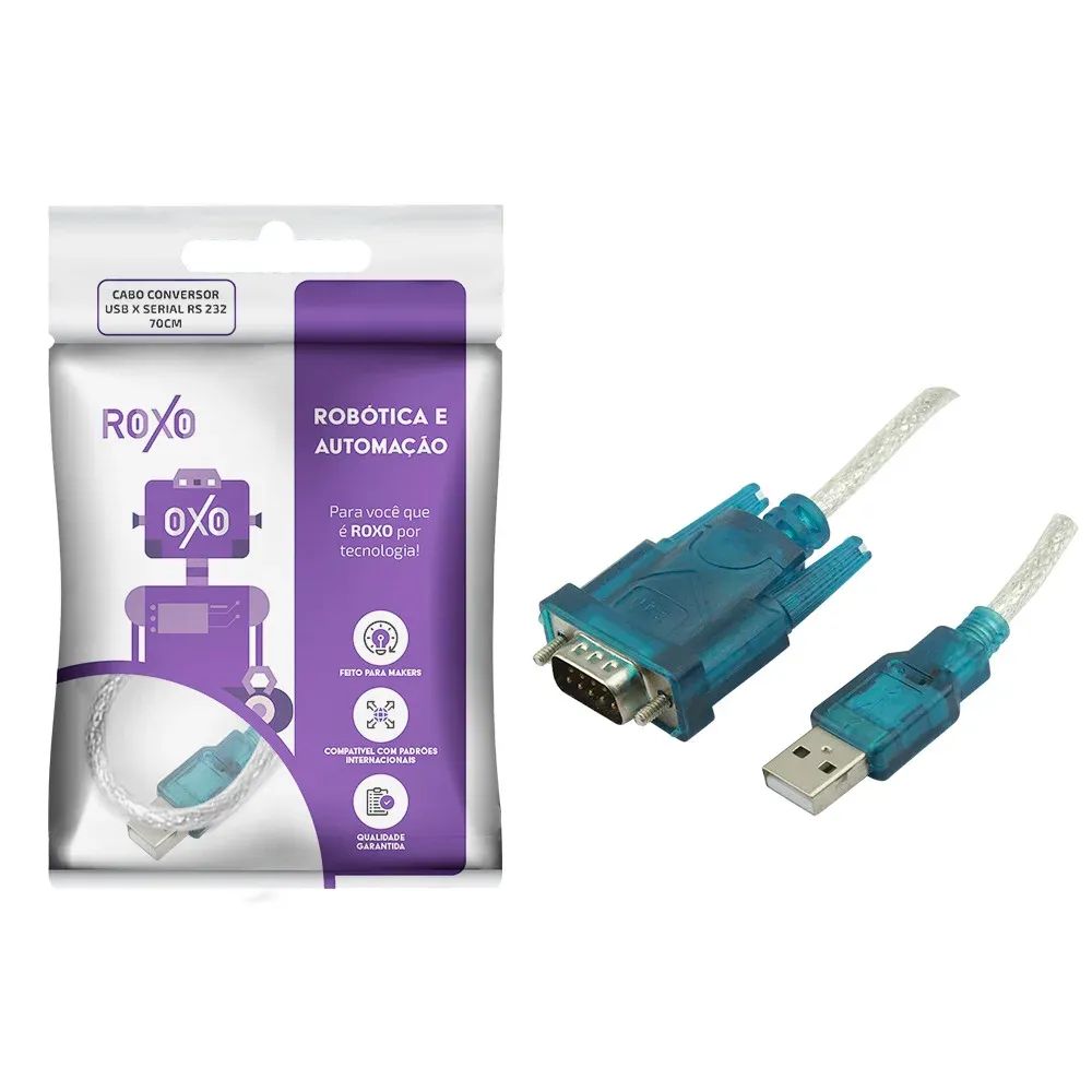 Cabo Conversor Usb Serial Rs 232 70cm Console Para Central