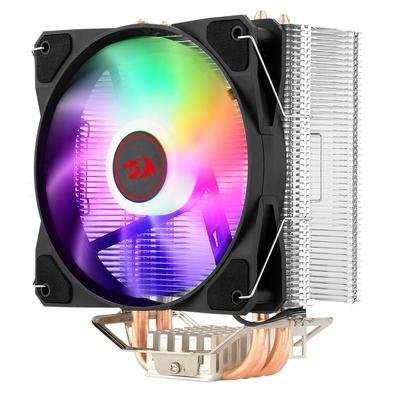 Air Cooler Redragon Tyr, LED Rainbow, AMD/Intel, 120mm, Preto - CC-9104
