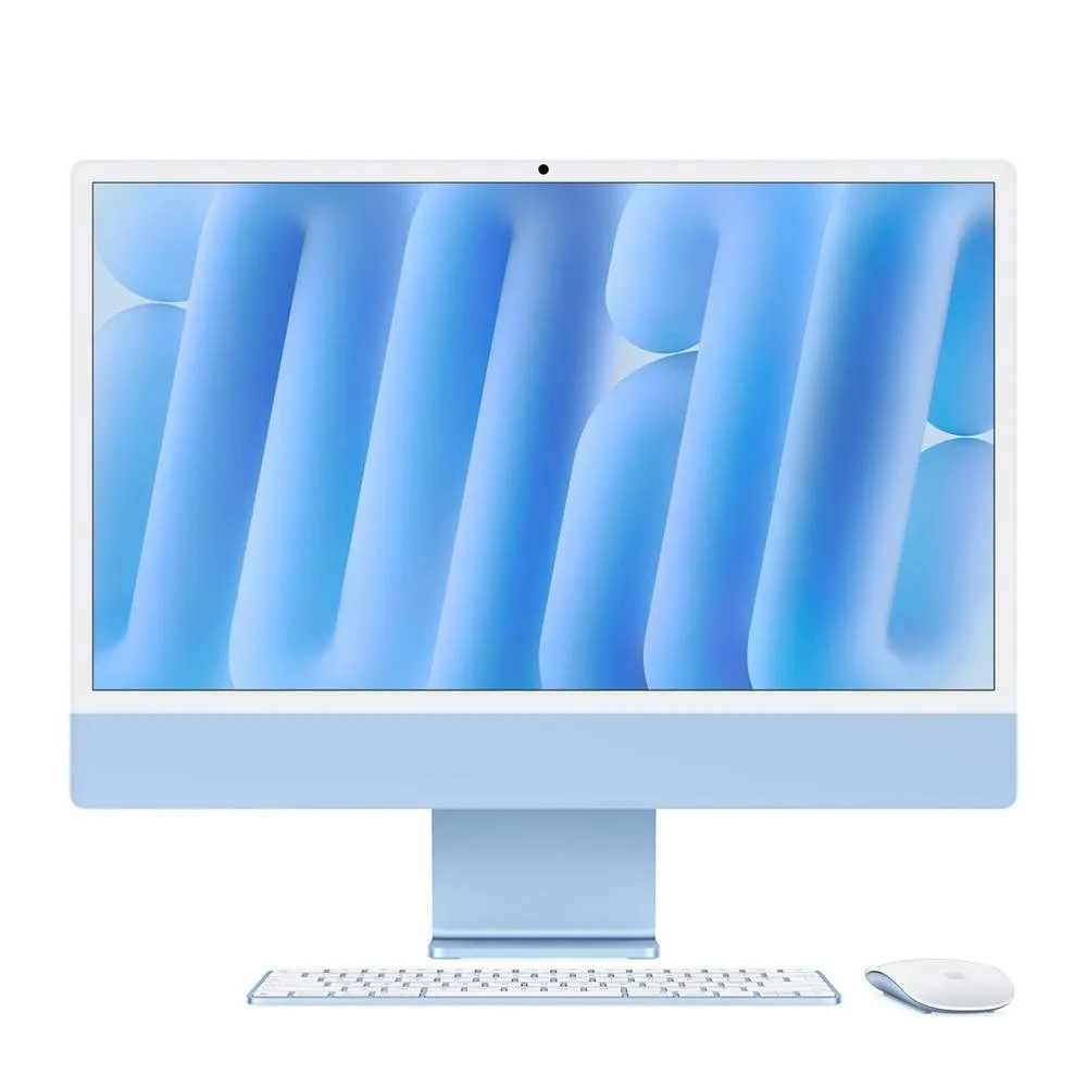"iMac Apple Tela Retina 24"" 4.5K, Chip M4, CPU 8 Núcleos, GPU 8 Núcleos, Neural Engine de 16 núcleos, 16GB RAM, SSD 256GB, Azul - MWUF3BZ/A"