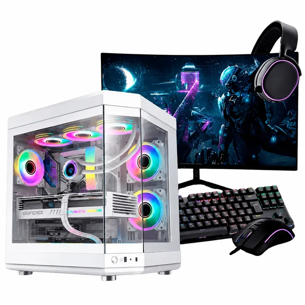 PC Gamer Completo Intel Core i7 14700f, RTX 4060, 16gb RGB Ddr4, SSD Nvme 1TB, 700w 80 Plus, Unr19-e