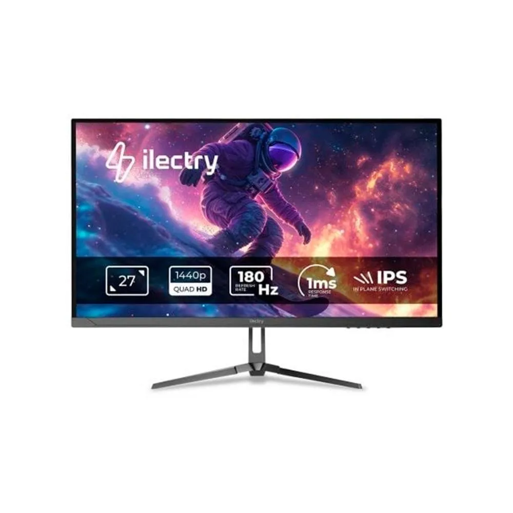 "Monitor Gamer ilectry Vision 27"", QHD, 180Hz, 1ms, IPS, G-Sync Comp., FreeSync, HDR, Preto - IYVISION2718"