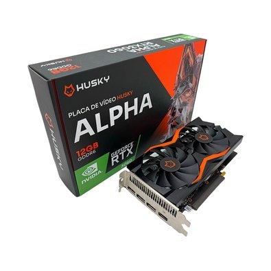 Placa de Vídeo Husky Alpha RTX 3060, 12GB GDDR6, 192-Bit,  Ray Tracing, DLSS, 3584 CUDA, PCIe 4.0 - HVG3060