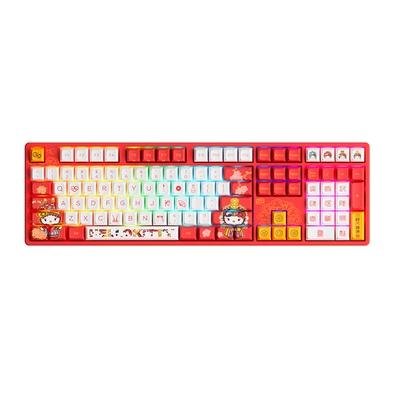 Teclado Mecânico Gamer Akko, RGB, Switch Princess Linear, Keycaps JDA, 5108S, Hello Kitty - 6925758618229