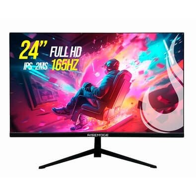 "Monitor Gamer Rise Mode 24"", FHD, 165hz, IPS, DisplayPort e VGA, sRGB 99%, Preto - RM-MOG-24F165FH-B"