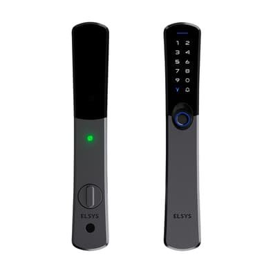 Fechadura Digital De Embutir Elsys ESF-DE6100I Samba, Biométrica, Wi-Fi, IP55, Entrada USB-C, Preto - 998903161340