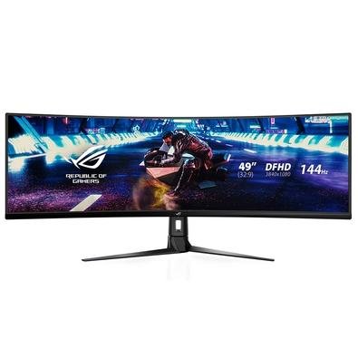 "Monitor Gamer Curvo ASUS ROG Swift 49"", DFHD, UltraWide, 144Hz, FreeSync Premium Pro, HDR 400, Altura Ajustável, Som Integrado - XG49VQ"