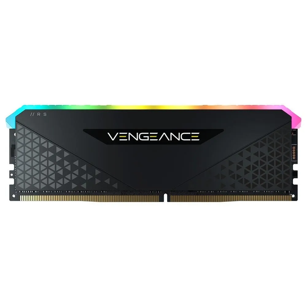 Memória RAM Corsair Vengeance RGB RS, 8GB, 3200MHz, DDR4, CL16, Preto - CMG8GX4M1E3200C16