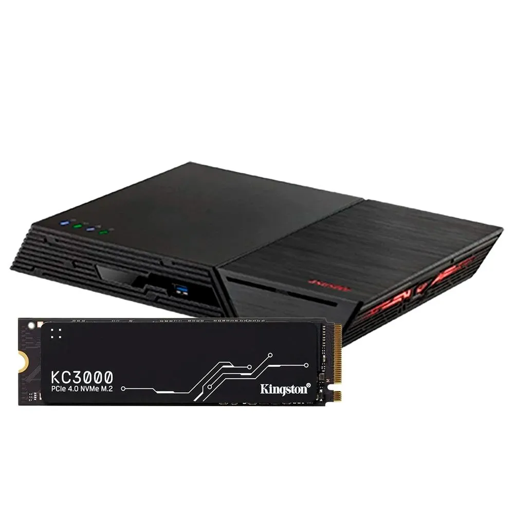 Kit Storage Asustor NAS Flashstor 12 Pro FS6712X + SSD Kingston KC3000, 512 GB, M.2 2280