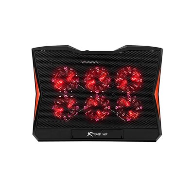 "Base com Cooler para Notebook Xtrike Me, com 6 Fans com Ajuste de Velocidade, até 17"""", 2x USB, LED ajustável, Preto - FN-811"