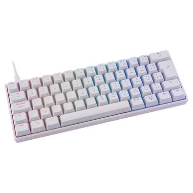 Teclado Mecânico Gamer Husky Blizzard, 60%, RGB, Switch Gateron Brown, ABNT2, Branco - HTG001BRMA