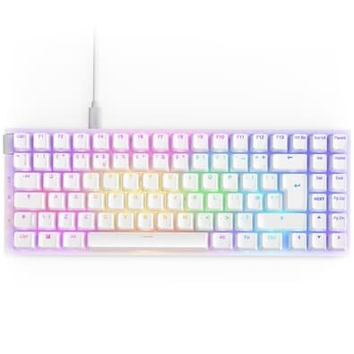 Teclado Óptico Gamer NZXT Function 2 MiniTKL, RGB, USB-C, Layout US, Branco - KB-002NW-US