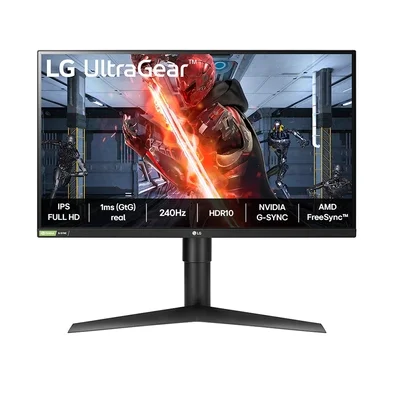"Monitor Gamer LG UltraGear 27"", FHD, 240Hz, 1ms, IPS, FreeSync Premium, G-Sync, HDR10, Altura Ajustável - 27GN750-B.AWZ"