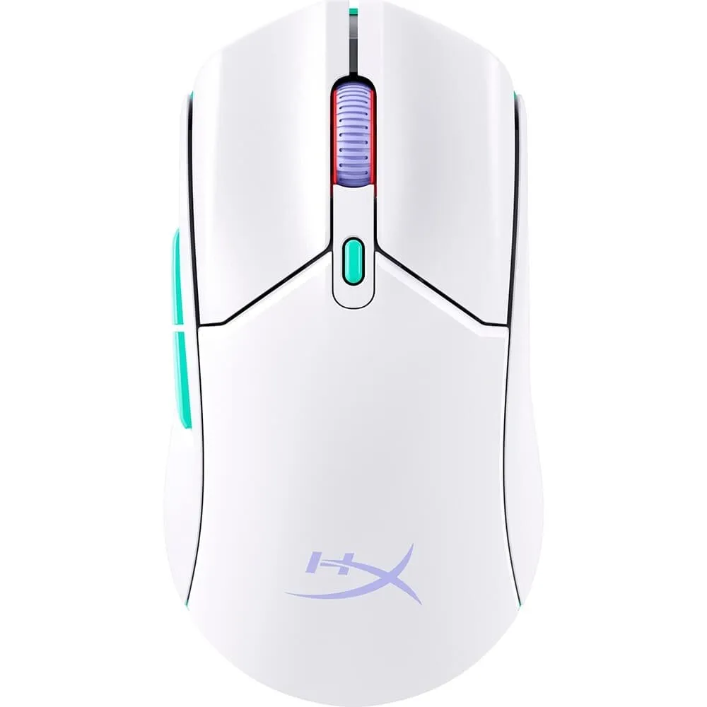 Mouse Gamer Sem Fio HyperX Pulsefire Haste 2 Core Wireless, RGB, 12000 DPI, Bluetooth, Dongle de 2.4 GHz, Branco - 8R2E7AA