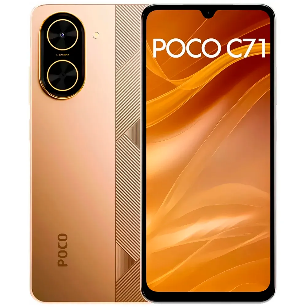 "Celular Xiaomi Poco C71 128GB 4gb Ram De 6.88"" 32mp 8mp - Dourado (global)"