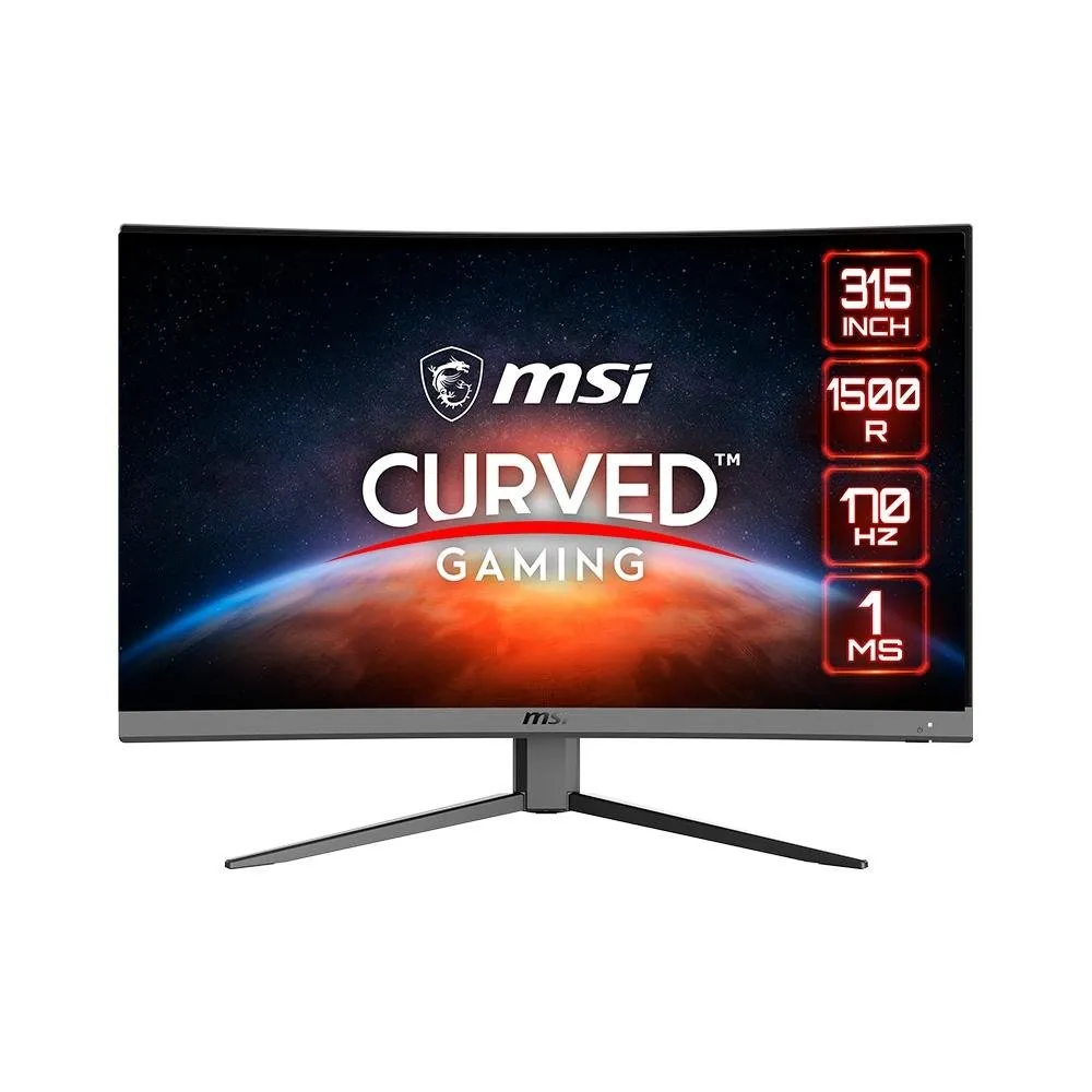 "Monitor Gamer Curvo MSI 31.5"", 170Hz, WQHD, 1ms, Adaptive-Sync, Preto - G32CQ4 E2"