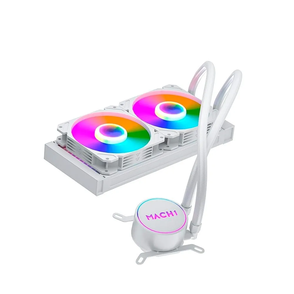 Water Cooler MACH1 Logic, RGB, 240mm, AMD e Intel, Branco - GK240W