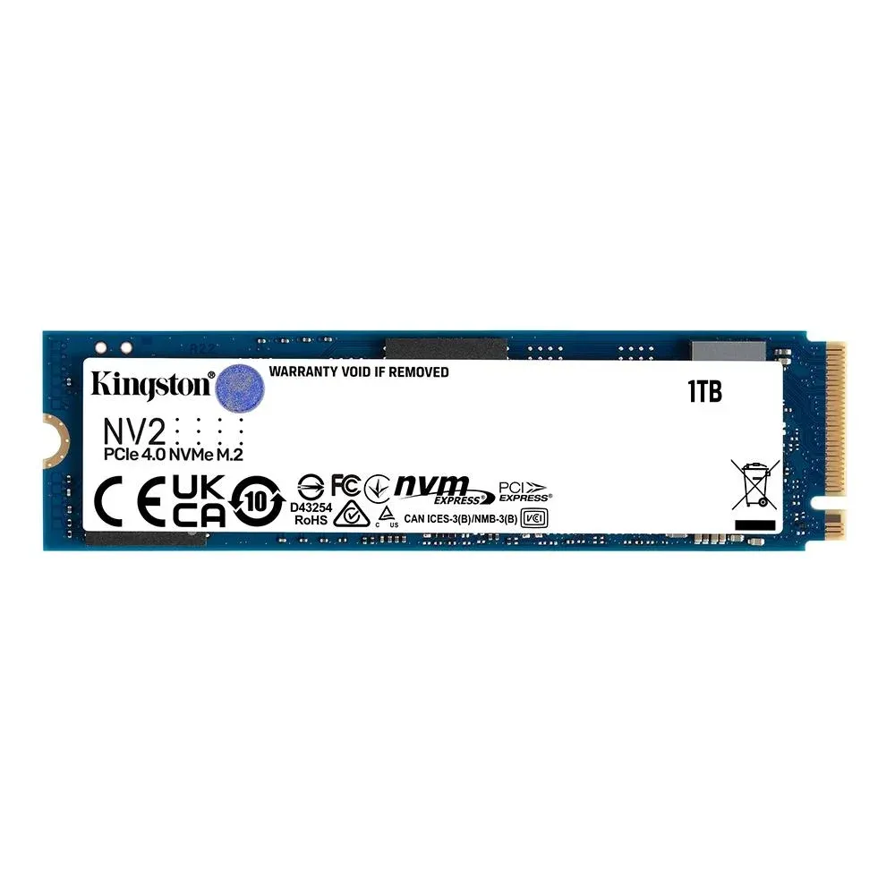 SSD  M.2  PCie, Nvme Kingston 1 TB, Leitura: 3500 Mb/s e Gravação: 2100 Mb/s - Snv2s/1000g