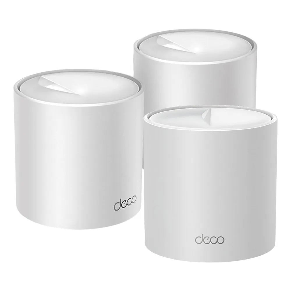 Roteador Mesh TP-Link Deco X10, Wi-Fi 6, AX1500, Dual-Band, 2 Portas Gigabit, Branco, Kit com 3 Unidades - Deco X10(3-pack)(BR)