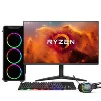 Pc Gamer Completo 3green Force, AMD Ryzen 7-5700g, 16GB DDR4, Gráficos Radeon Vega 8, SSD 512GB, Fonte 500W + Monitor 24 FHD 75Hz - 3f-024