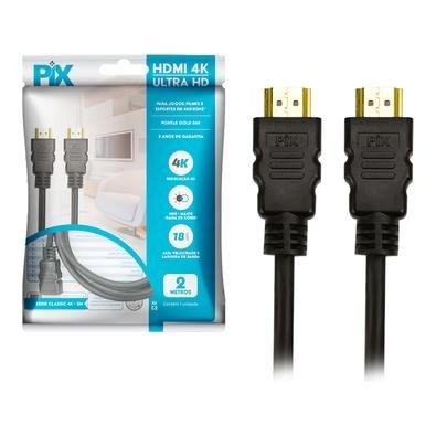 Cabo HDMI 2.0 4K PIX, 2 Metros, 19 Pinos - 018-2222